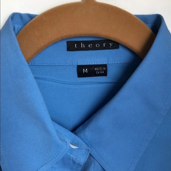 Theory women’s blue button-down - Like new! - Picture 3 of 3